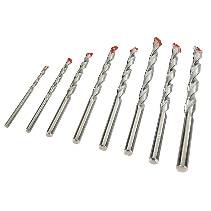 Tifler Masonry Drill Bit Set, 8-Piece Set, 3-10 mm Drill