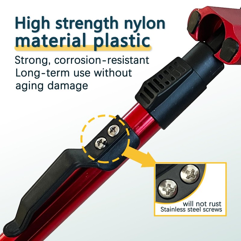 Fishing net (Foldable 19.68, Red, 38in)