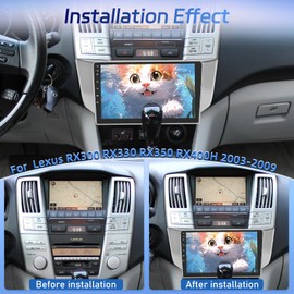 [Qualcomm 8 Core 4+64G] Car Radio for Lexus RX300 RX330 RX350 RX400H 2003-2009 - 9 Inch IPS Touchscreen Android Car Stereo with Wireless Carplay and Android Auto/DSP/GPS/SWC + AHD Backup Camera