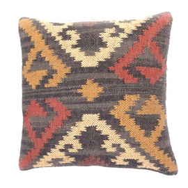 Chouhan Rugs 4 PCS Set of Kilim Cushion Cover Jute Ethnic Pillow Boho Hand Woven Shams Hippie Indian Throw Art