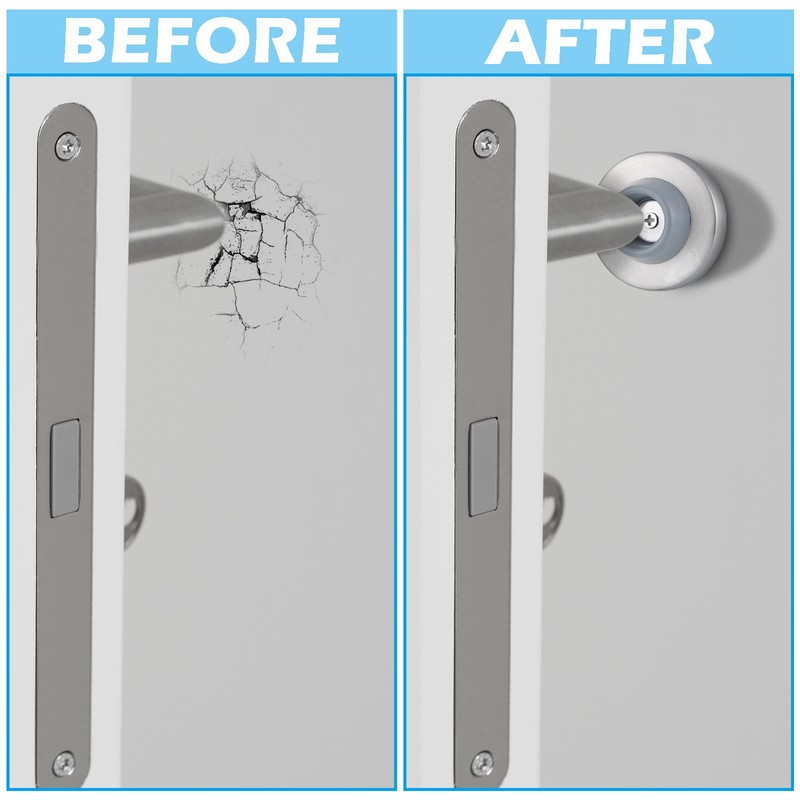 Pangda Concave Wall Door Bumper Stop Silver Stainless Steel Wall