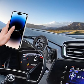 YIXKTUKEKE Car Phone Holder for Honda CR-V 2017-2022 Accessories 5/7" Screen，Car Mount，[Strongest Magnets] 360° Rotation [Adjustable Extended Arm]，Compatible with All Cell Phones