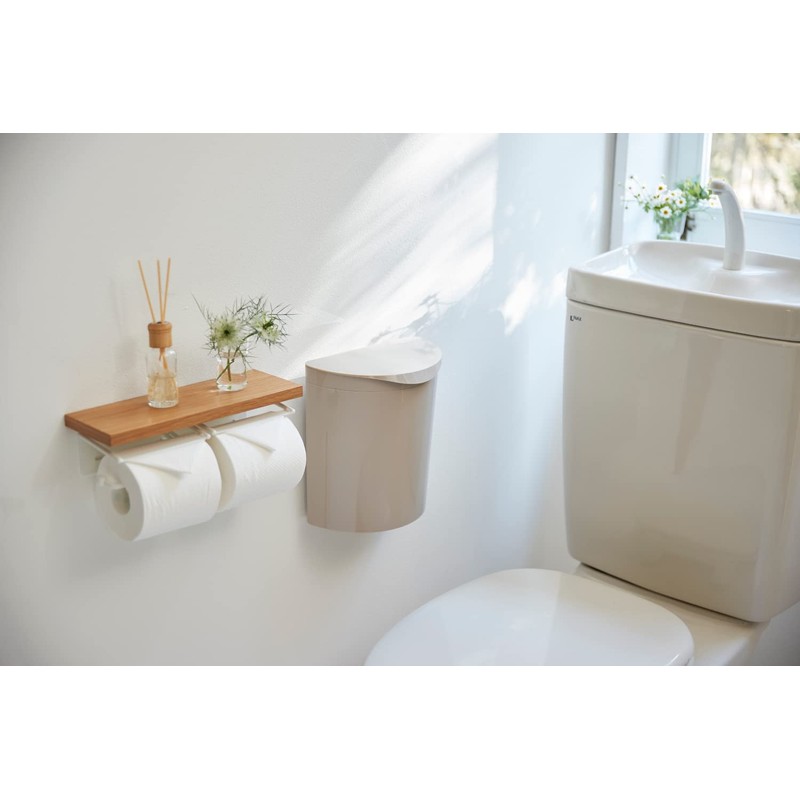 Isetou Merna Mini Trash Can with Lid, Small Storage Bin,