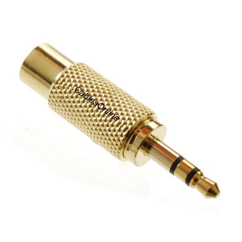 CablesOnline 10-Pack 3.5mm Stereo TRS Male Plug to RCA Female