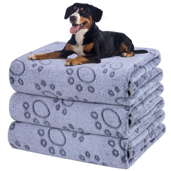 Dono 1 Pack 3 Dog Blankets, Soft Fluffy Fleece Pet