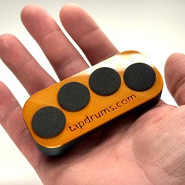 Tap Drums - A Silent Fidget for Everyone, Inspired by Musicians - Great Gift Durable and Pocket Size (Copper Shiny)