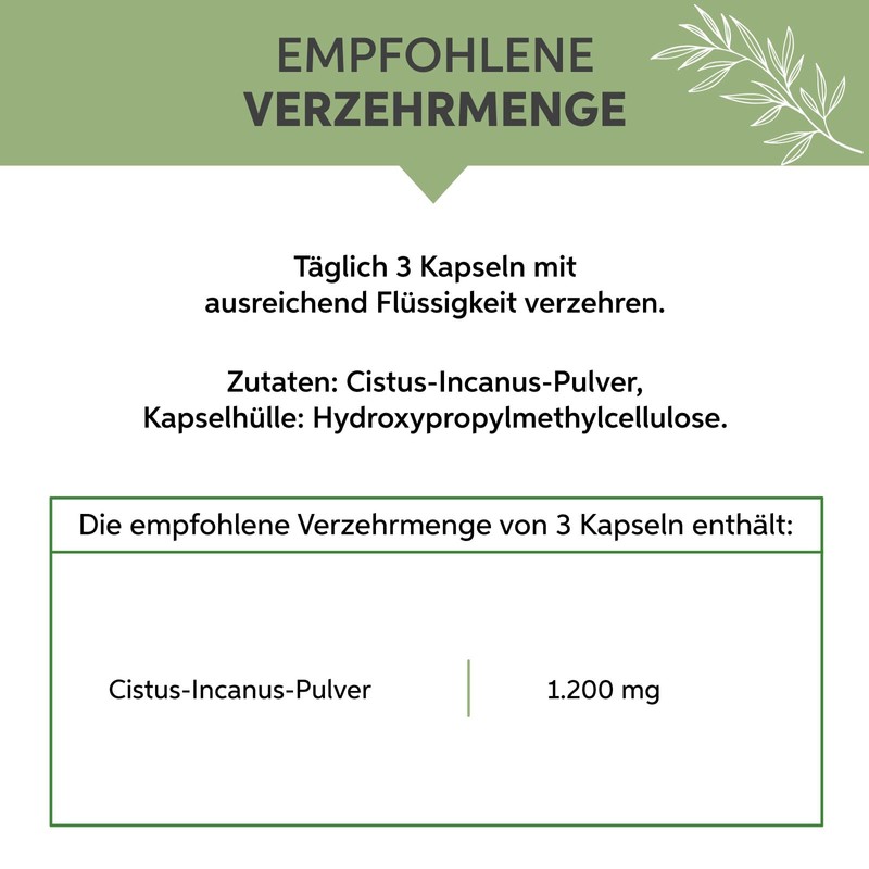 Organic Cistus Incanus Capsules Pack of 1000 | High Dose