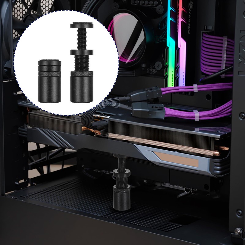 Teaaha Graphics Card Support Height Adjustable Graphics Card Holder Black