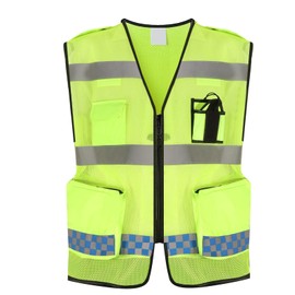 BeiLiDa High Visibility Safety Vest for Men & Women, Reflective Mesh Vest with Zipper Pockets, Breathable for Construction (Green, XX-Large)