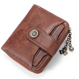 SENDEFN Purses for Women Genuine Leather Small Bifold Compact Womens Wallet with RFID Protection