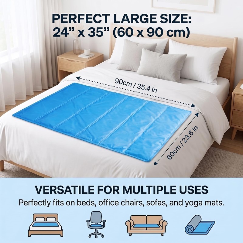 35"x23" Extra Large Full Body Ice Pack - Reusable Gel