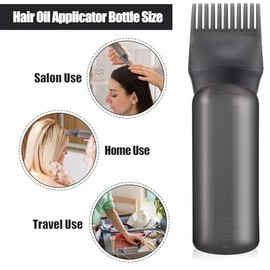 PAEFIU 3 St√ºck Haar√∂l Applikator, 170ml Hair Oil Applicator Bottle mit Abgestufter Skala Haarf√§rbeb√ºrste Flasche Wurzelkamm-Applikatorflasche f√ºr Hair Oiling Haar Colorationen