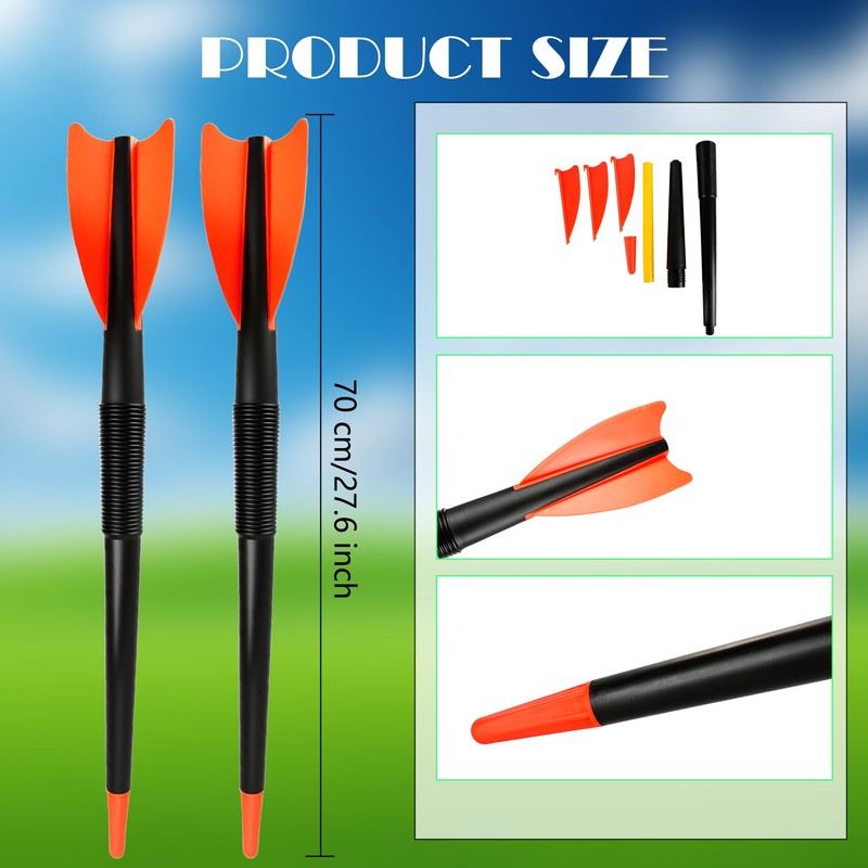 Spaluck 3 Pcs 300 Gram Plastic Training Javelin Throwing Equipment