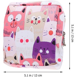 Bolsa para Toallas Sanitarias Compacta 4 Piezas en Colores Surtidos para Almacenamiento Práctico en Viajes y Escuela