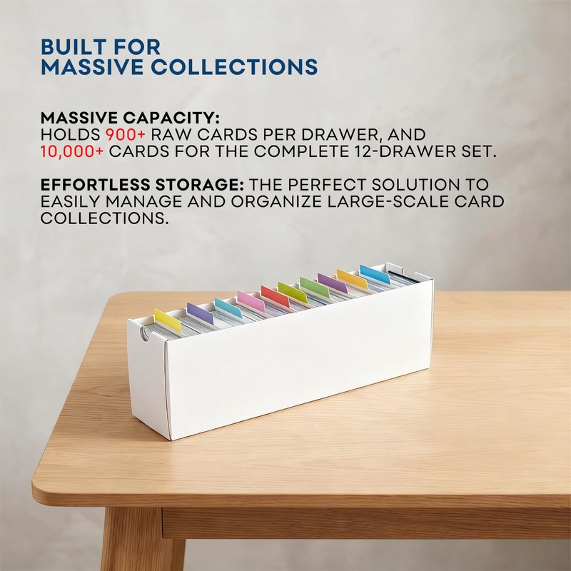 MTG Storage Box, Cardboard Card Box, 12 Drawers