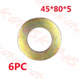 Unbranded 6pc 45mmx80mmx5mm Bucket Pin Shim Iron Excavator Skid Steer