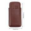 Leather Cigar Case Portable 3 Finger Cigar Humidor Carrying Case