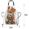 oFloral Three Cute Kittens Bib Apron with Adjustable Neck for