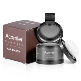 Acomler Root Touch Up Powder - Dark Brown (Gray) for Thinning Hair, Grey Coverage, Hairline Shadow, Eyebrows, Beard Line, and Bald Spots
