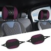 Hovom 2PCS Car Headrest Cover, Soft Breathable Leather Cars Front