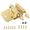 Chibery 10 Pack 1/2" Overlay Cabinet Hinges, Semi-Concealed Hinge, Cabinet