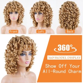 Luxclipse Short Curly Wigs Human Hair for Women Glueless Breathable Capless Lightweight Heat Resistant Tangle Free Natural Look