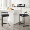 Crosley Furniture Harlowe Counter Stool, Set of 2, Matte Black