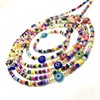 Tie on Waist beads, 43 inches Belly Bead, Evil Eye