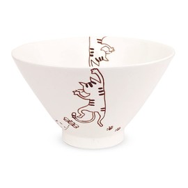 J-kitchens Kobosho Sho~ Cat Anti-Rice Bowl, Tiger, Hasamiyaki, Made in Japan