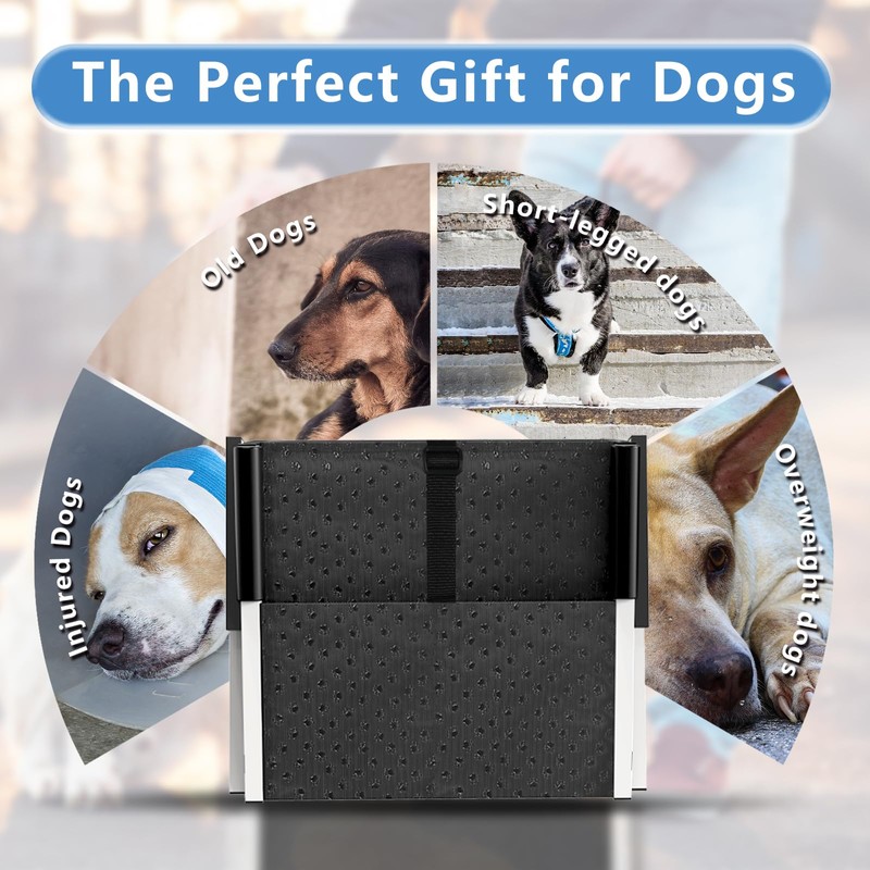 Deergym Dog Stairs for Large Dogs - 5 Step Wide