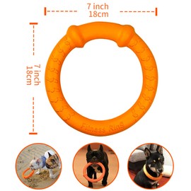 LaRoo Dog Flying Ring Toys, Floating Flying Dog Disc Toys, Summer Pet Training Outdoor Durable Chew Toys for Medium and Large Dogs