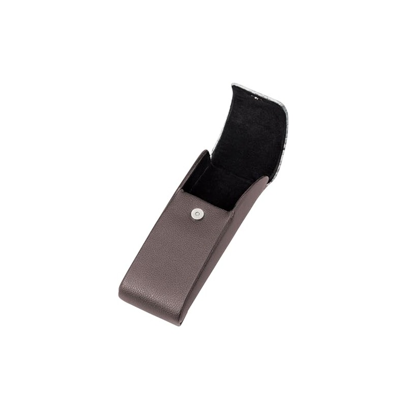 meigan 2578-02 Glasses Case, Semi-Hard Case, Vertical, Slim, Stylish, Faux