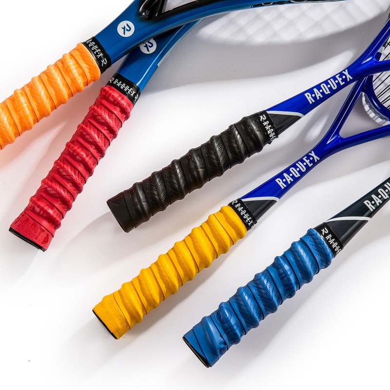 Raquex Racket Ridged Overgrip Tape - 5 Pack Racquet Over