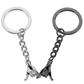 GOWEILE 2 Pcs Promise Keychain Gift Pinky Promise Gift Couple Gifts Matching Couples Stuff Gifts for Boyfriend Girlfriend Best Friend Him Her Matching Keychains