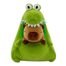 JWTRSVTY Capybara Plush Toy, 35 cm Capybara Stuffed Toy, Cuddly Toy, 2-in-1 Capybara Crocodiles Dolls, for Boys, Girls, Children, Birthday Gifts, Plush Toy