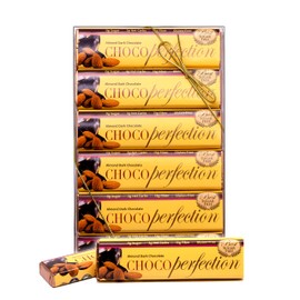 ChocoPerfection Dark Almond Sugar Free Chocolate, Gift Box of 12 50g Bars