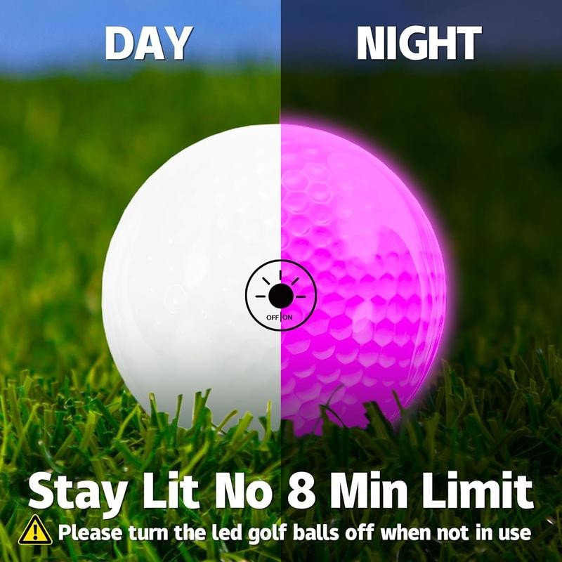 Glow in the Dark Golf Balls - 7 Bright Colors