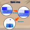VAPKER 215Pcs Blue Push Pins Set,Hook Push Pins,Round Head Map