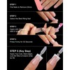 16 Sizes Mocha Black French Short Duck Nails Press on,