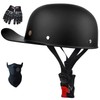 Baseball Cap Motorcycle Helmet,DOT Approved Vintage Open Face Unisex-Adult Half