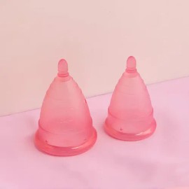 Pack 2 Copas Menstruales Angelcup Colors Silicona Talla GCH RosaLila                                                                                  