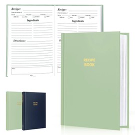 Perfect Blank Recipe book - Recipe Book to Write In Your Own Recipes,Organize Your Recipes- Waterproof Cover and 186 Blank Pages Recipe Notebook (spring green)