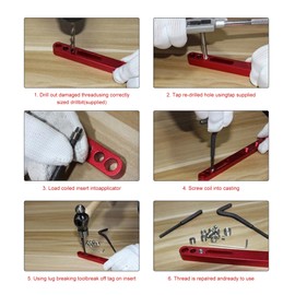 WINMAX TOOLS AUTOMOTIVE 338PCS Helicoil Thread Repair Kit, HSS Drill Thread Repair Kit SAE&Metric，1/4" 5/16" 3/8" 7/16" 1/2" M5 M6 M8 M10 M12 Kit with Thread Gauge