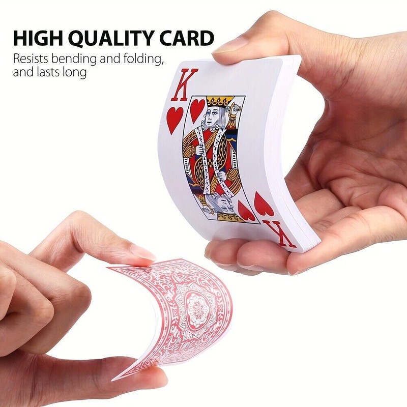 LotFancy 12 Decks JUMBO PLAYING CARDS Poker Index Play Game