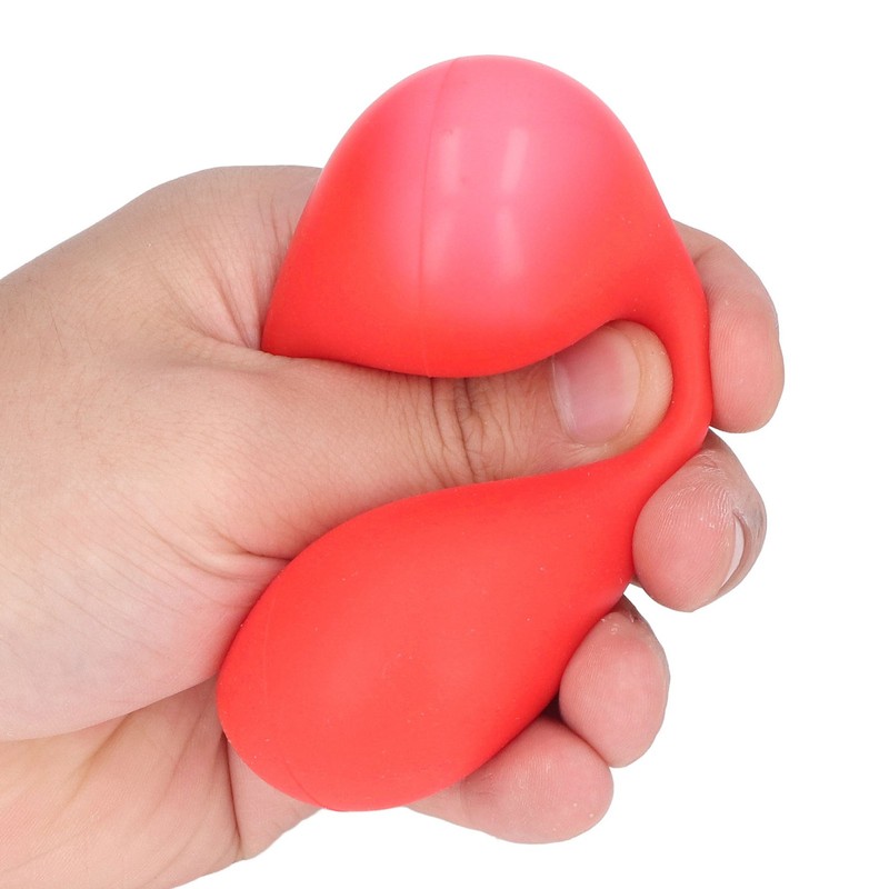 12 Pcs Heart Stress Toy Elastic Soft Simulation Rubber Red