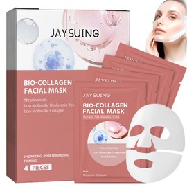 Mascarilla Bio Colgeno, Mascarilla de Colageno, Bio Collagen Face Mask, Hidratante, Reafirmacin de Poros, Aumenta Elasticidad, Deep Collagen Mask,... 