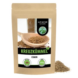 Cumin Whole (500 g), Cumin Seeds 100% Natural, Cumin Grains Natural without Additives, Vegan