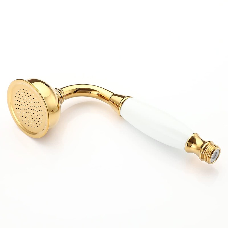 Wussh Bathroom Classic Traditional Brass Telephone Hand Shower Head Polished
