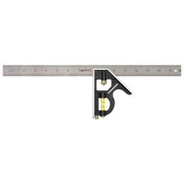 Swanson Tool Co TC134 16 inch Combo Square (Cast Zinc Body, Stainless Steel Rule, Inches/Metric Marks and Brass Bolt)