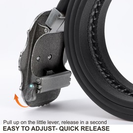 SANSTHS Ratchet Cowboy Belt, Western Ratchet Belts for Men Ratchet Western Belt with Automatic Cowboy Buckle, Bronze Bull/Black